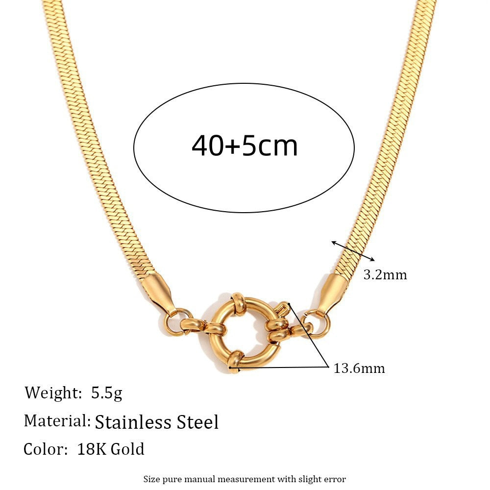 Everyday Fashion Daily Necessities Series Vacuum Electroplating Gold Protection In Necklace