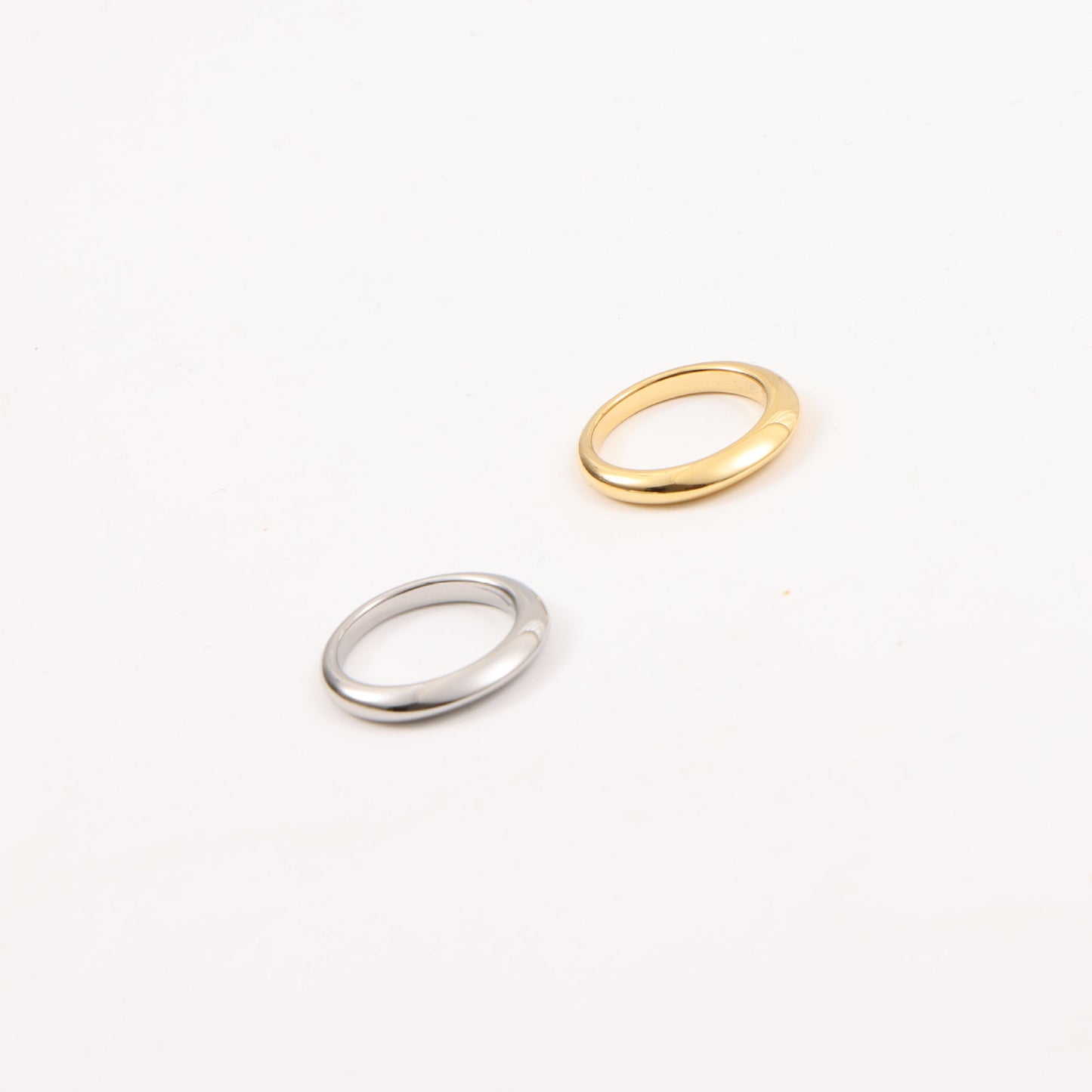 Arc Eccentric Titanium Steel Gold Plating Bracelets