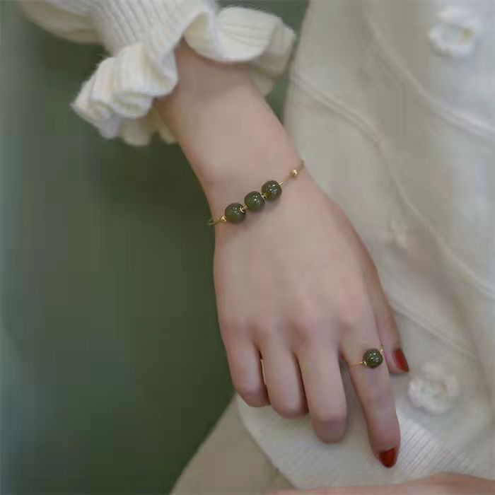 Natural Special Interest Light Luxury Gold French Retro Bracelets
