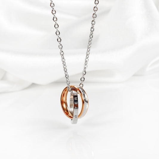 Women's & Men's Stainless Steel Design Trendy Vintage Couple Pendants
