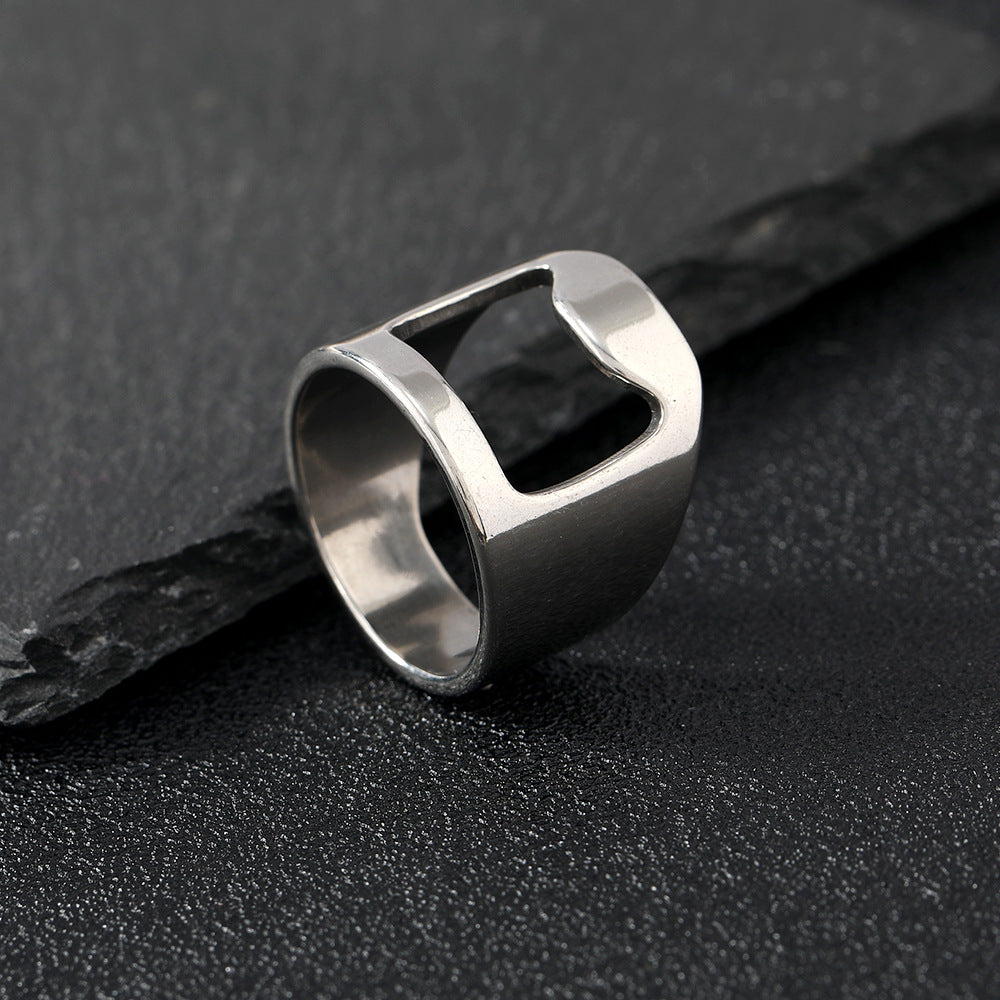 Men's Bottle Opener Laser Cutting Hollow Open Rings