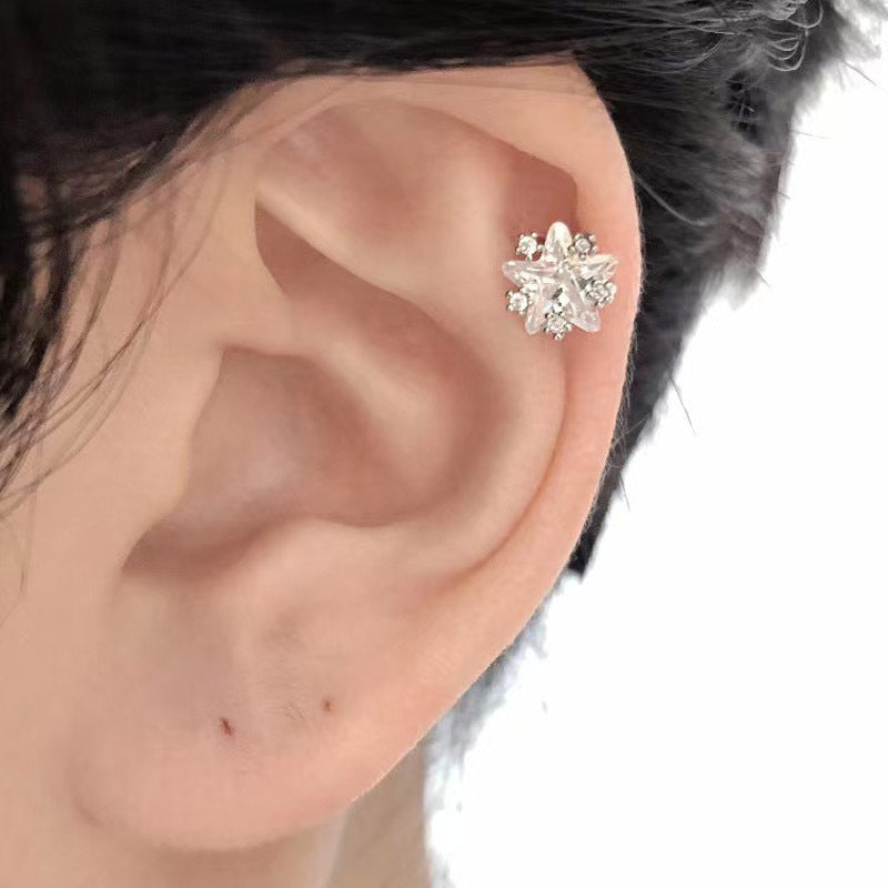 Star Ear Female Niche Temperament Five-pointed Earrings