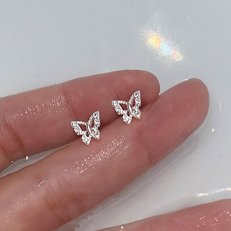 Women's Butterfly Diamond Niche High-grade Light Luxury Earrings