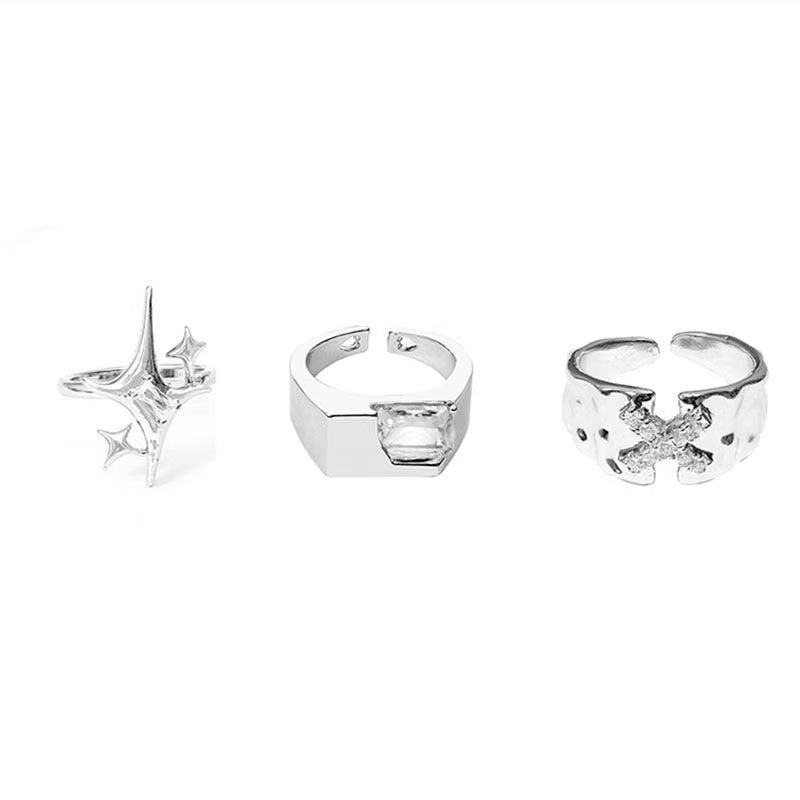 Design High-grade Cold Style Asterism Open Female Rings