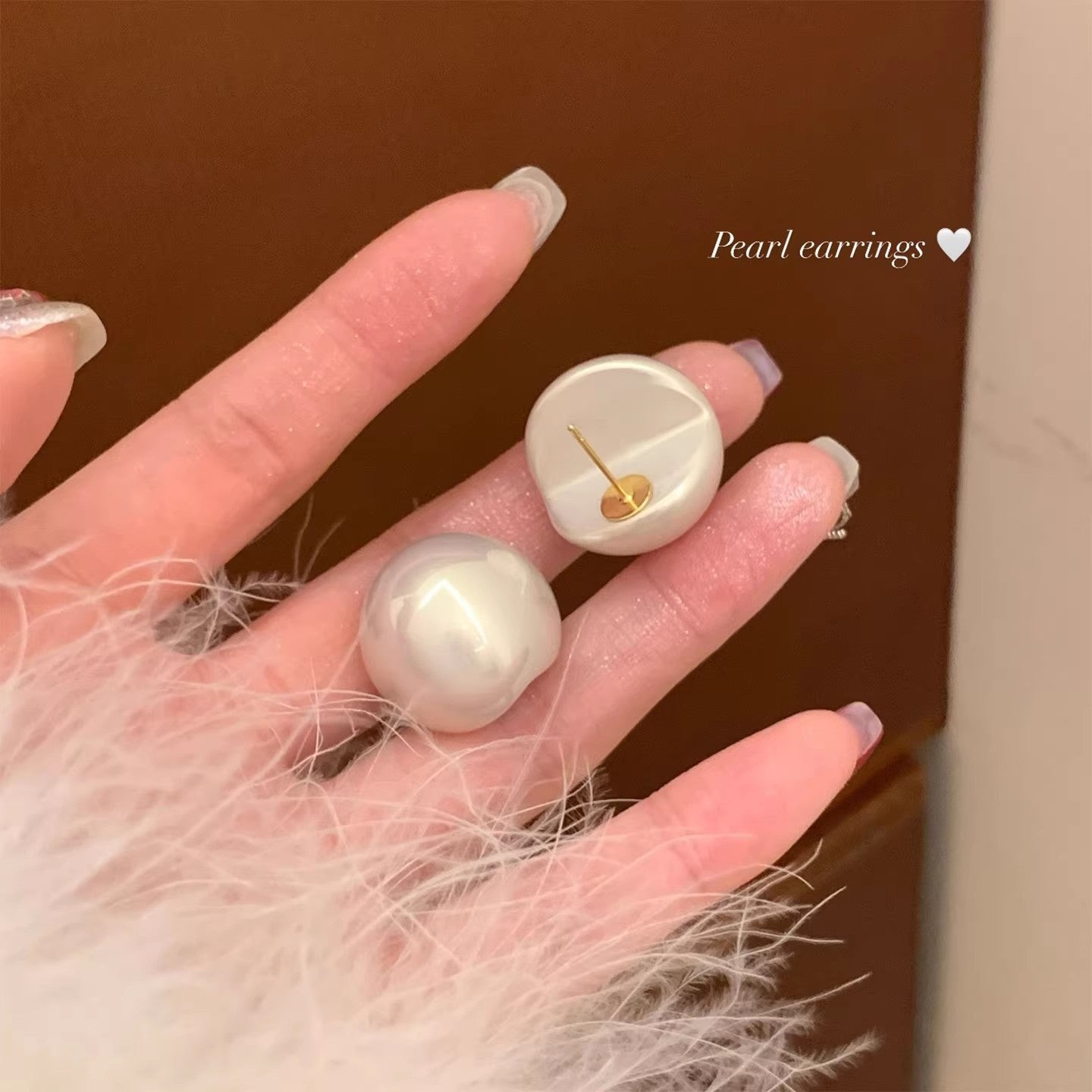 Women's Sier Needle Light Luxury Minority Pearl For Graceful Stud Earrings