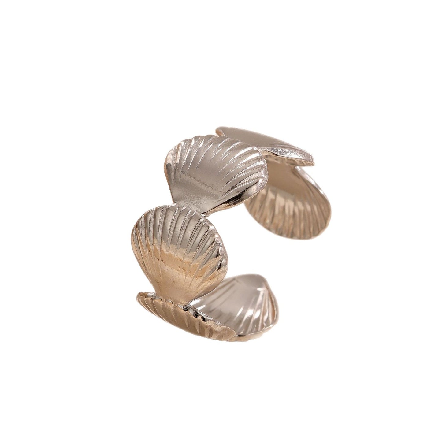 Ocean Style Shell Personality Gold Plating Adjustable Niche Ring