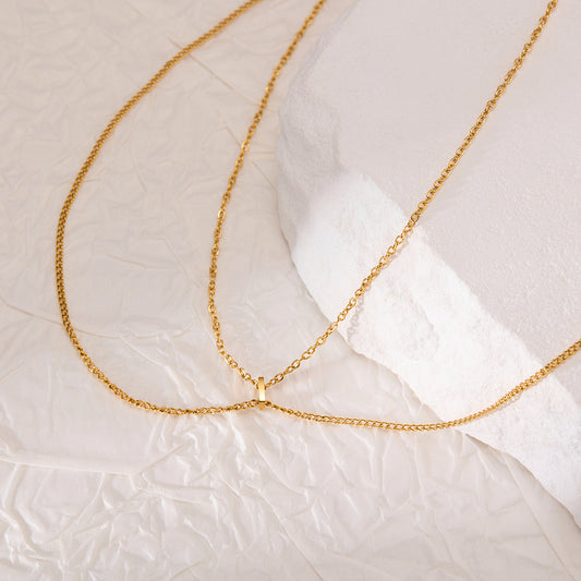 Sense Smart Clavicle Chain Adjustable Titanium Necklaces