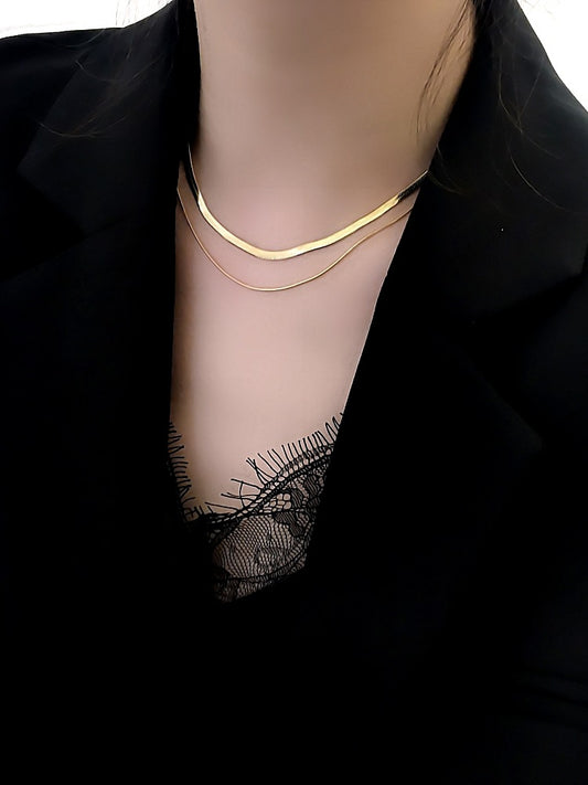 Women's Innovative French With Snake Bone Necklaces