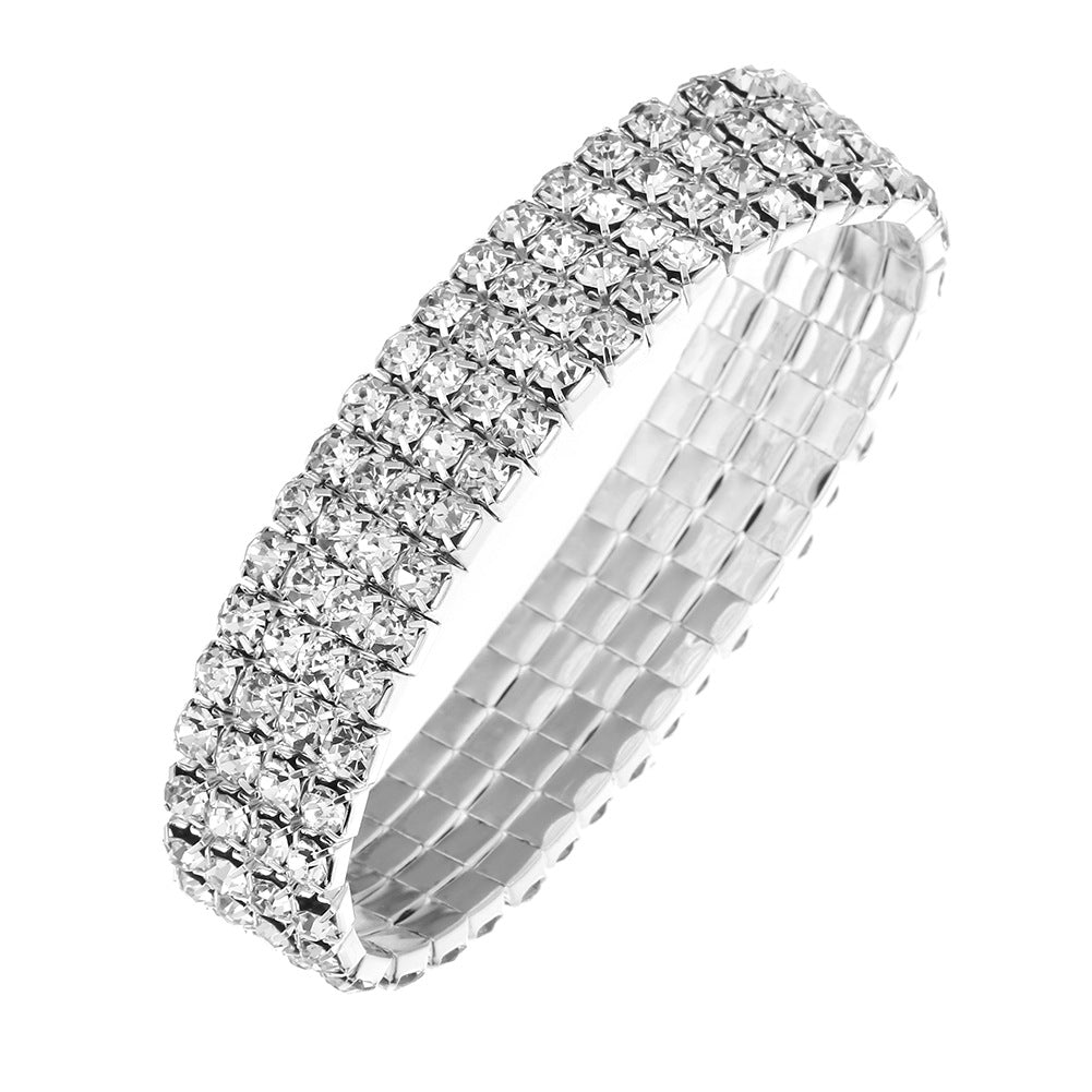 Row Stretch Wrist Bridal Full Diamond Rings