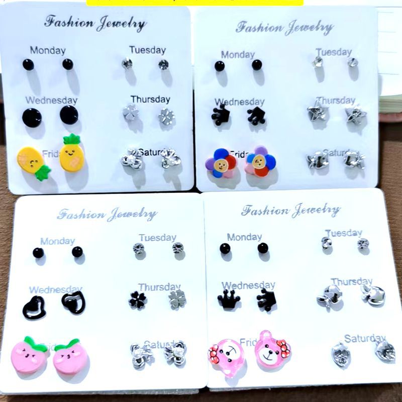 Style Small Ear Female Simple Compact Earrings