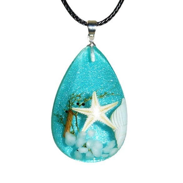 Ocean Scenic Tourist Souvenir Resin Starfish Conch Necklaces