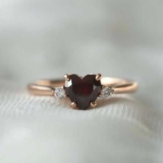 Diamond Female Cute Sweet Rose Gold Rings