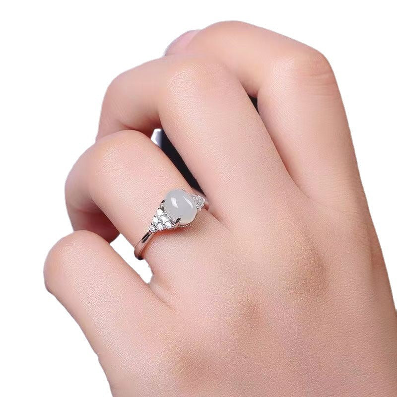 Women's Loose Mouth Imitation Natural Jade Egg Noodles Fresh Rings