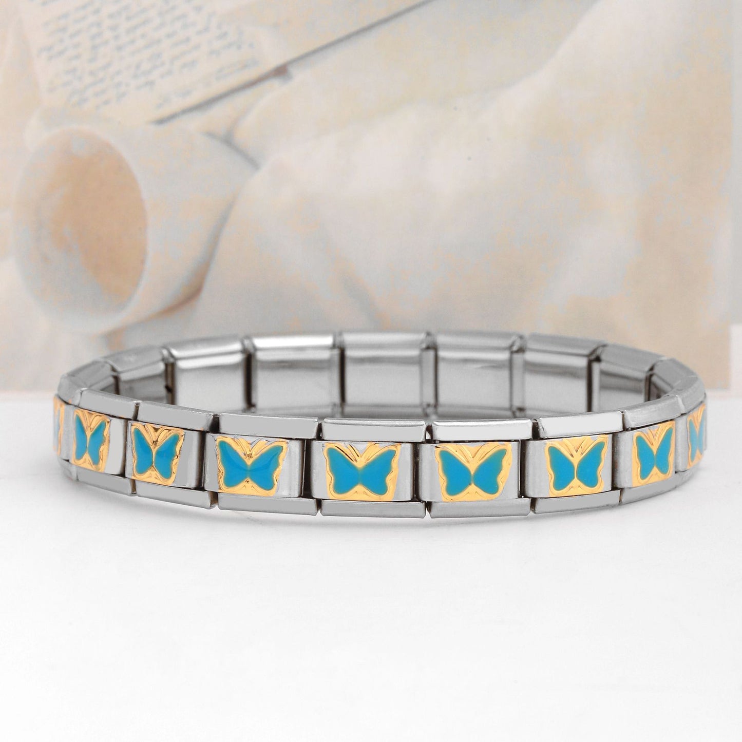 Blue Butterfly Italian Style Combination Handmade Bracelets