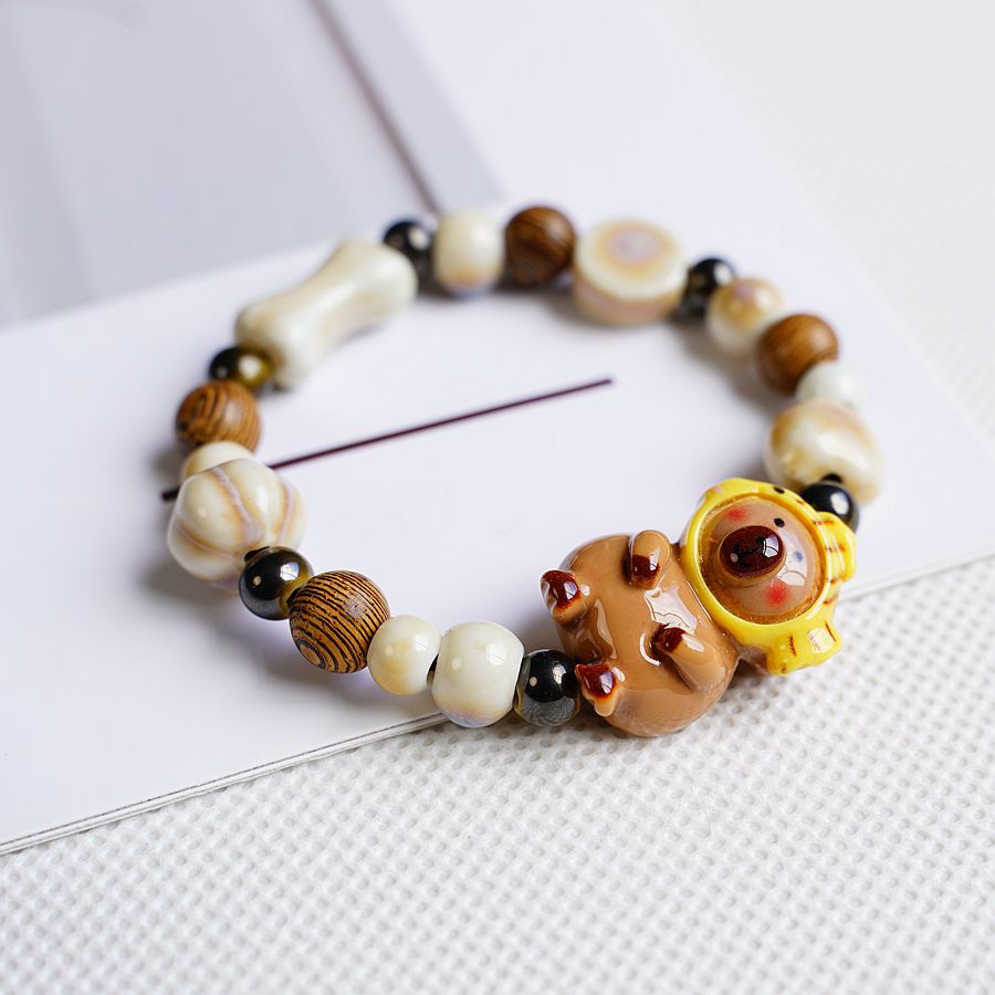 Ceramic Cute Resin Bear Small Animal Bracelets