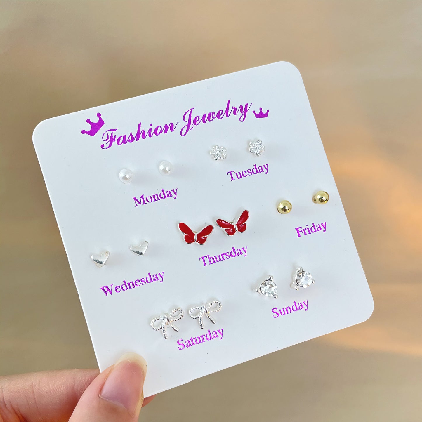 Female Korean Style Simple Compact Cute Earrings