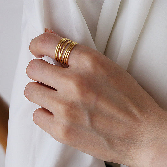 Steel Female Fashion Personality High Sense Rings