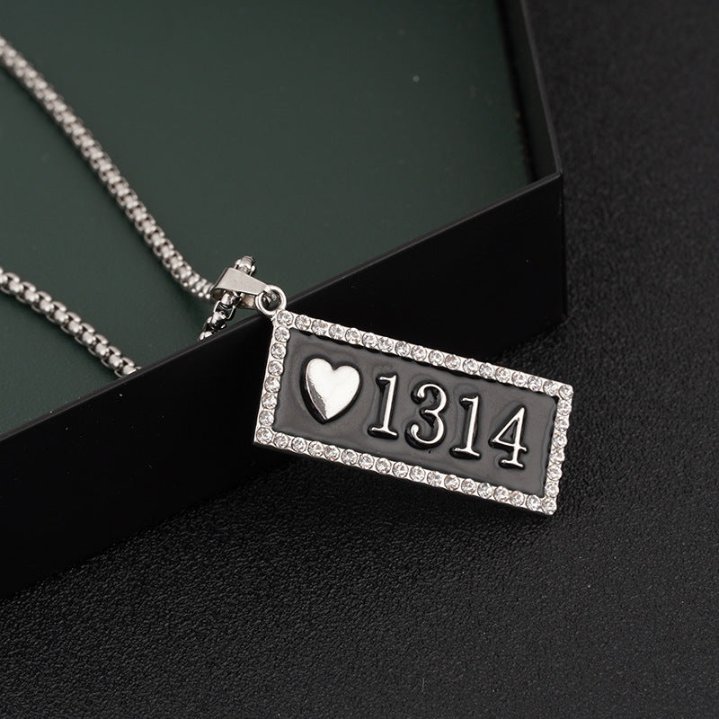 Love You Diamond Female Versatile Personality Hipster Clothes Hanging Necklaces