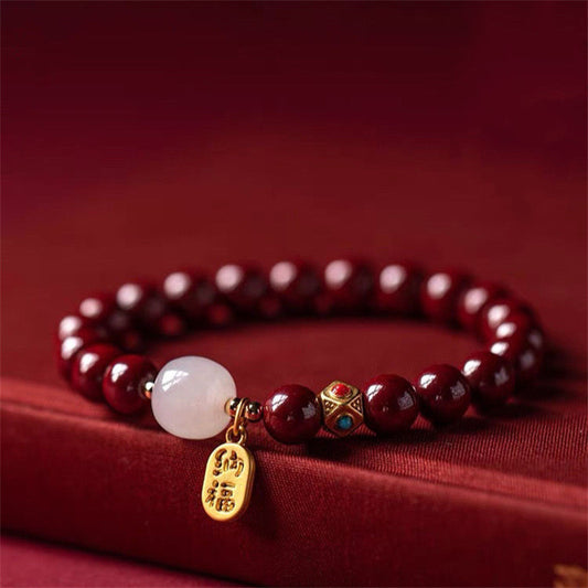 Women's Raw Ore Purple Gold Sand Cinnabar Bracelets