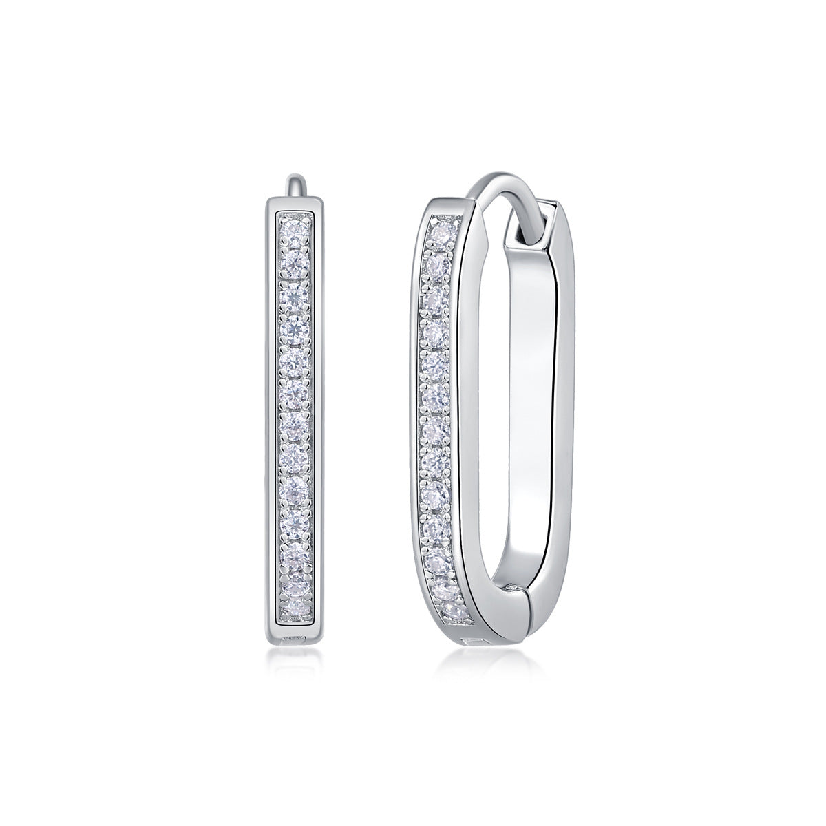 Sier Mood Moissanite Ear Live Broadcast Earrings