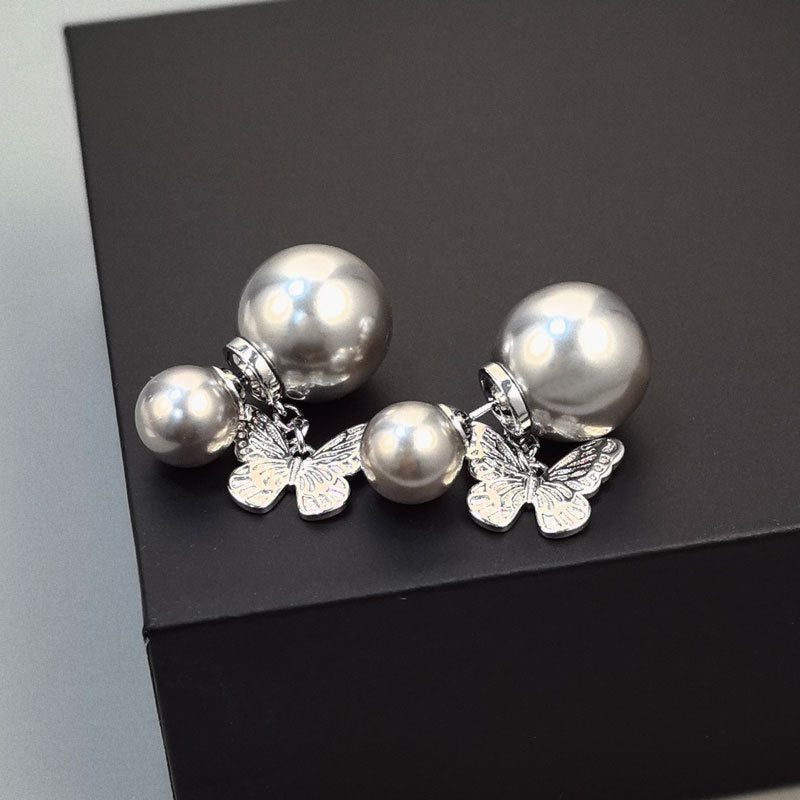 Pearl Butterfly Special Interest Light Luxury Earrings