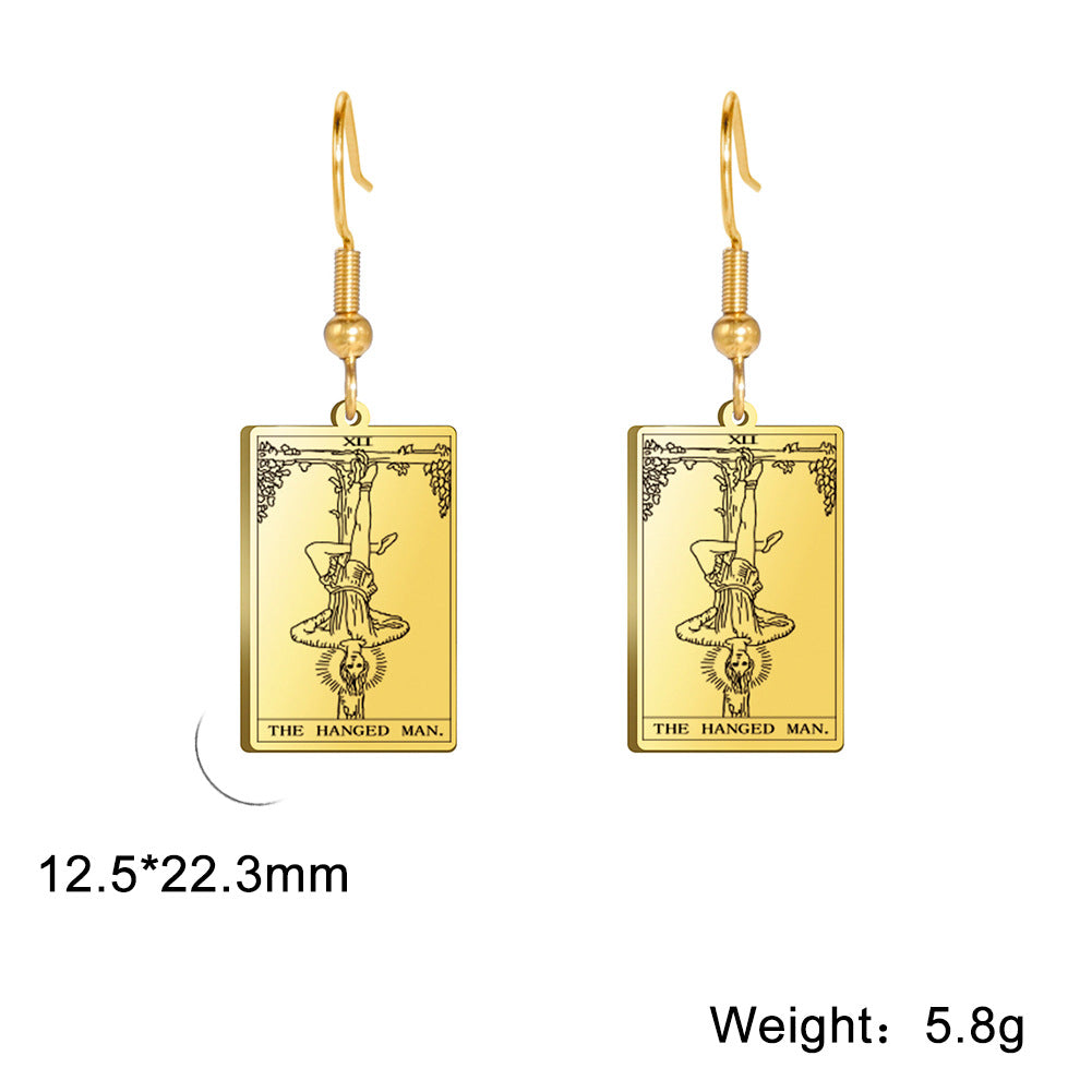 Classic Retro Tarot Series Personality Fashion Earrings