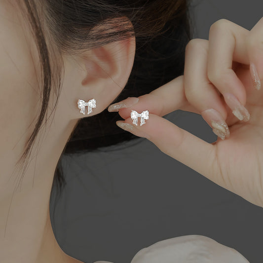 High Sense Bow Simple Minority Design Earrings