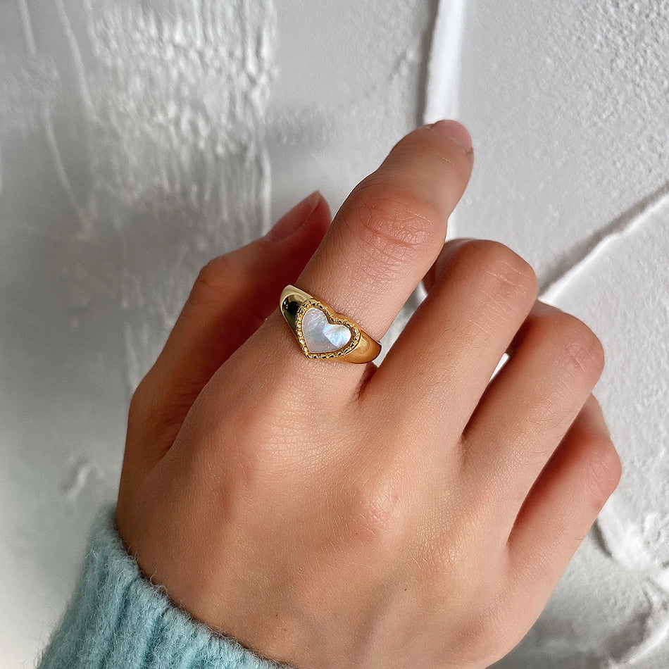 In Sterling Sier Shell Simple Light Rings