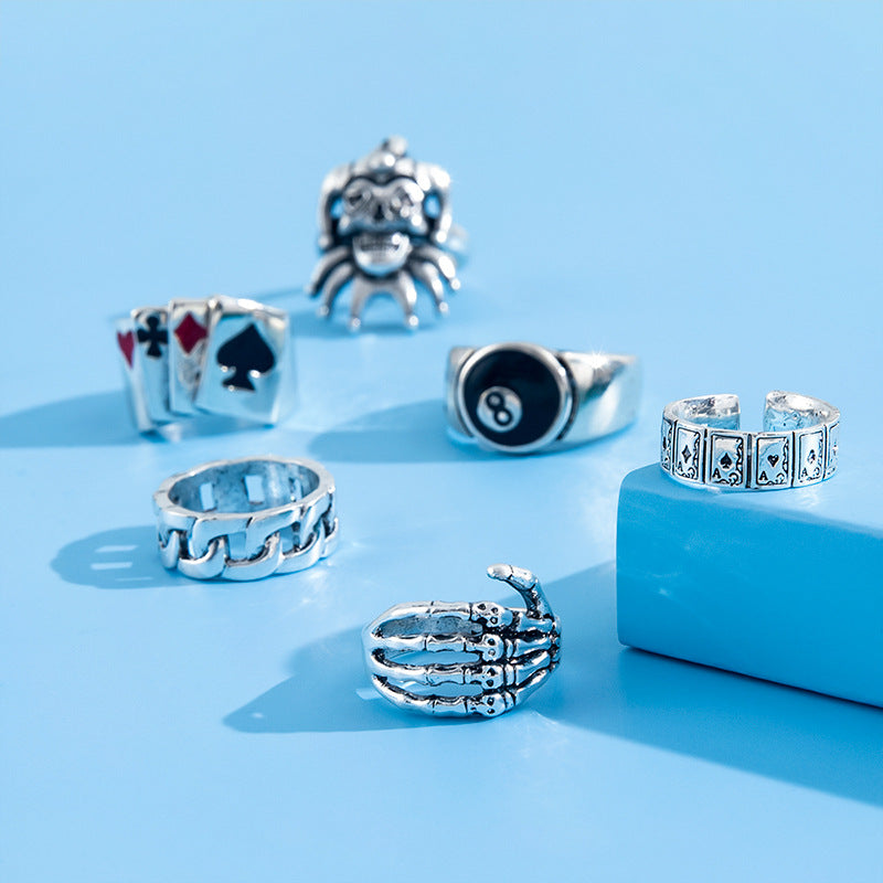 Personality Retro Punk Skull Ghost Claw Rings