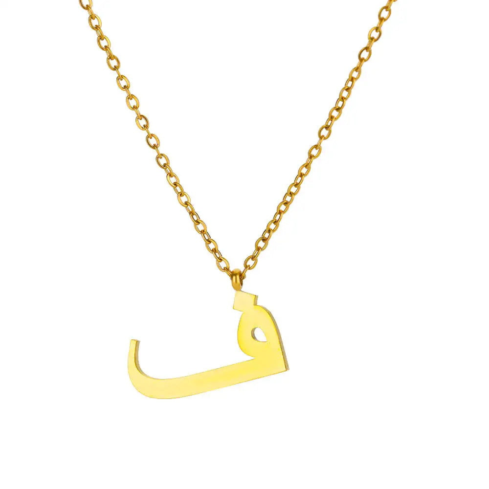 Fashion Personality Cut Arabic Letter Stainless Pendants