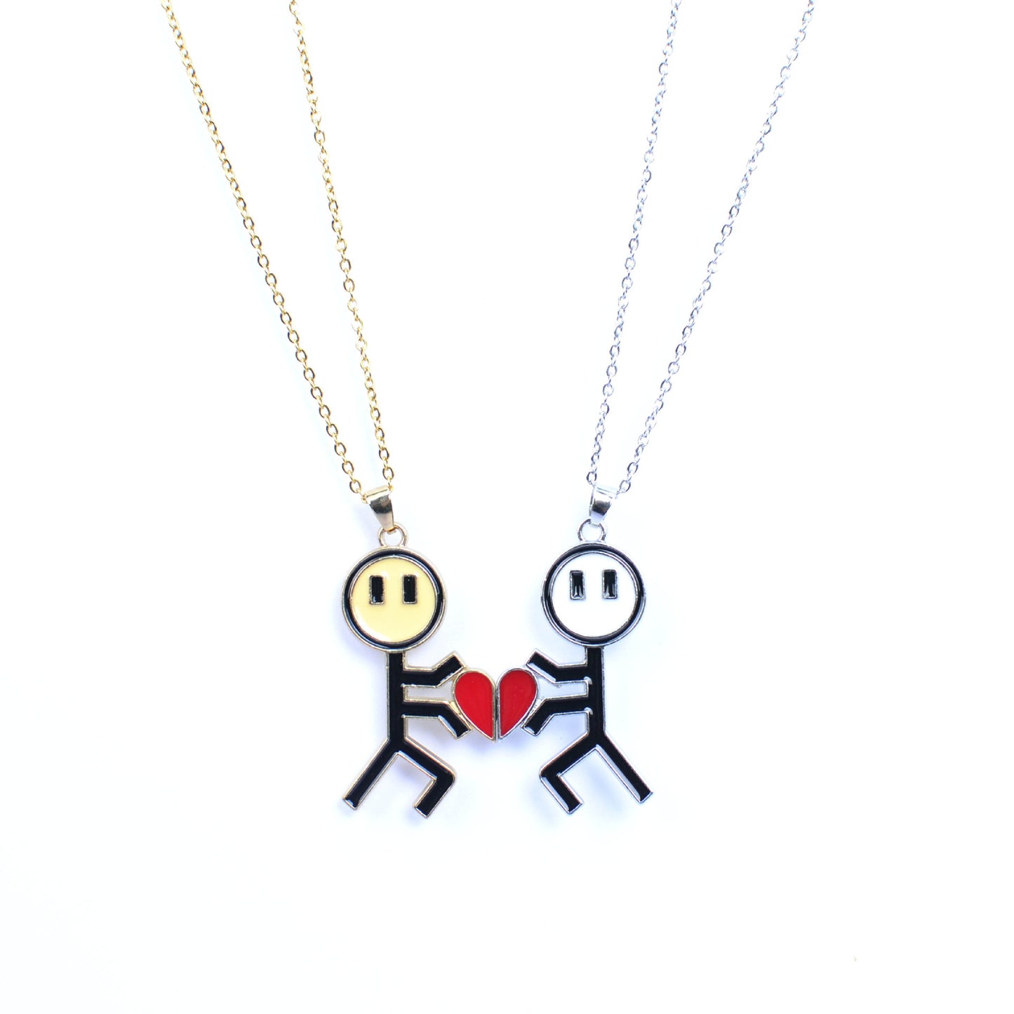 Couple Magnetic Suction Fun Cartoon Expression Launch Necklaces