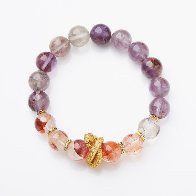 Fire Lucky Female Amethyst Ghost Design Bracelets