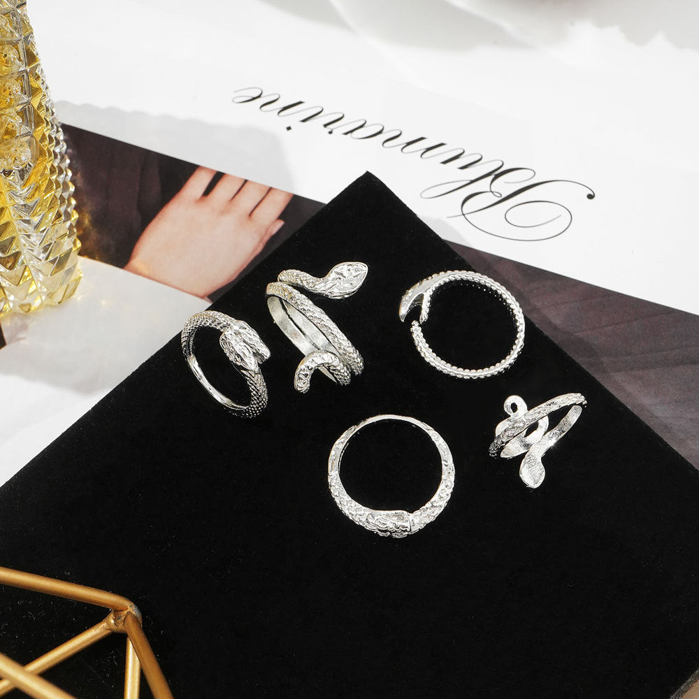 Sier Adjustable Hip Hop Index Finger Rings