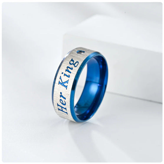 Fashion Ornament Cross Sand Blue Purple Rings