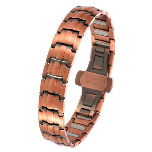 Men's Copper Magnet Simple Square Thickened Energy Magnetic Bracelet