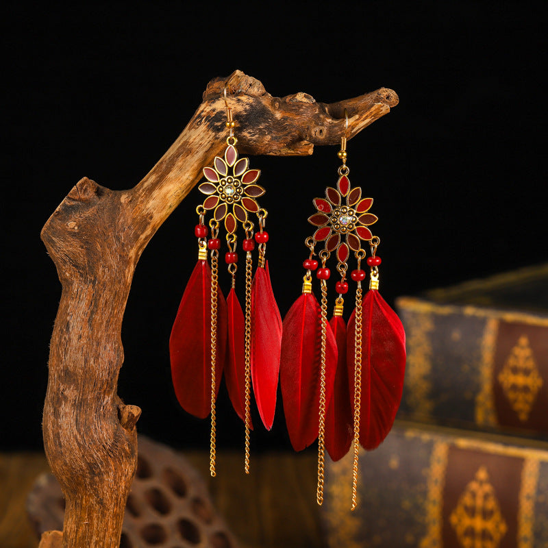 Chain Tassel Feather Elegant Fashion Your Earrings