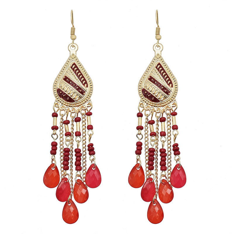 Long Fringe Special Ins Slimming Face Earrings