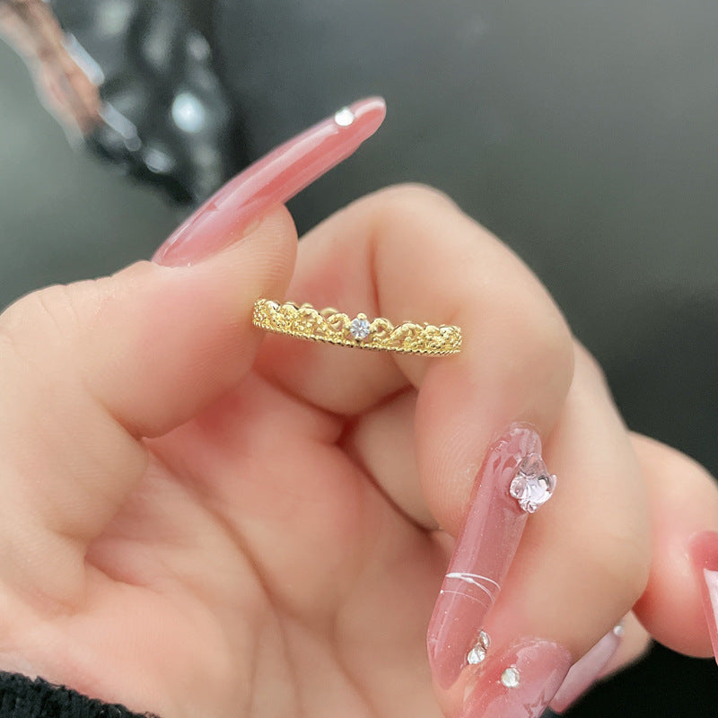 Opening Female Cold Style Metal Sweet Cool Rings