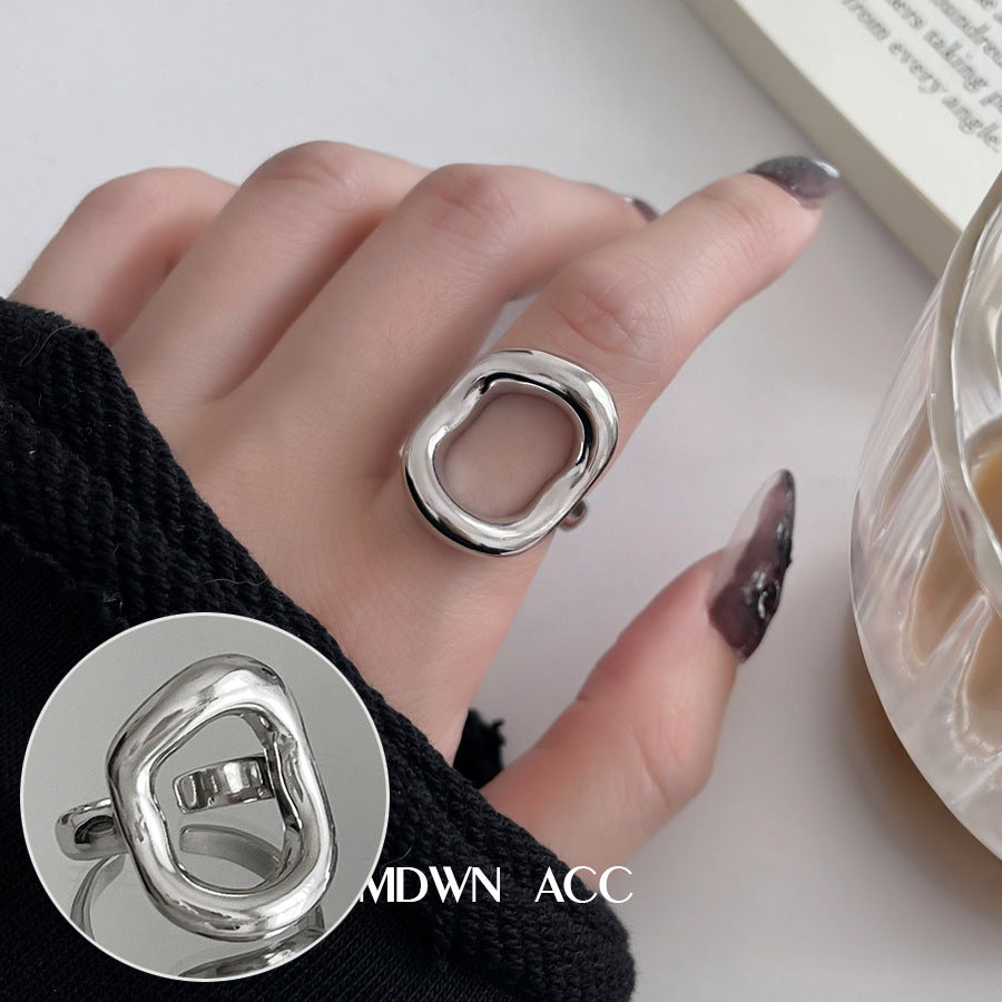 Women's Letters Fashion Elegant Sier Simple Loving Rings