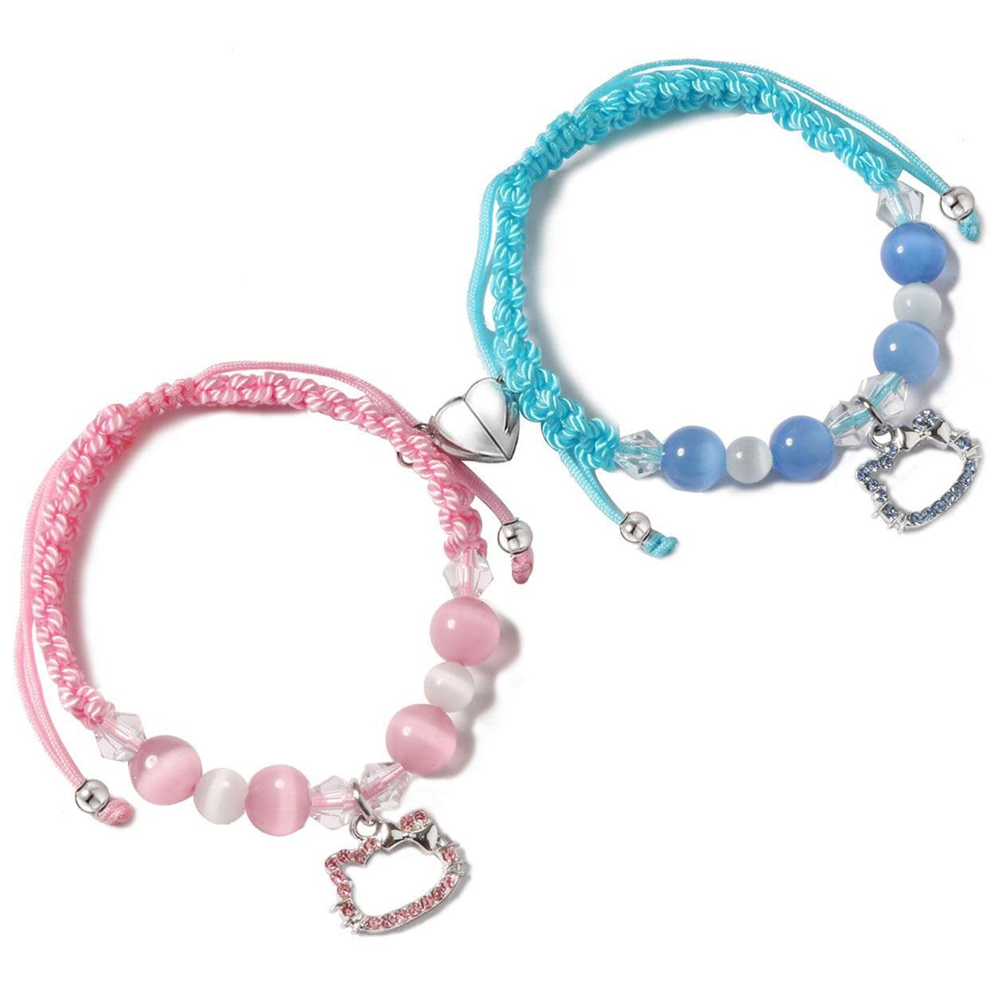 Braid Crystal Chalcedony Glitter Stone Woven Bracelets