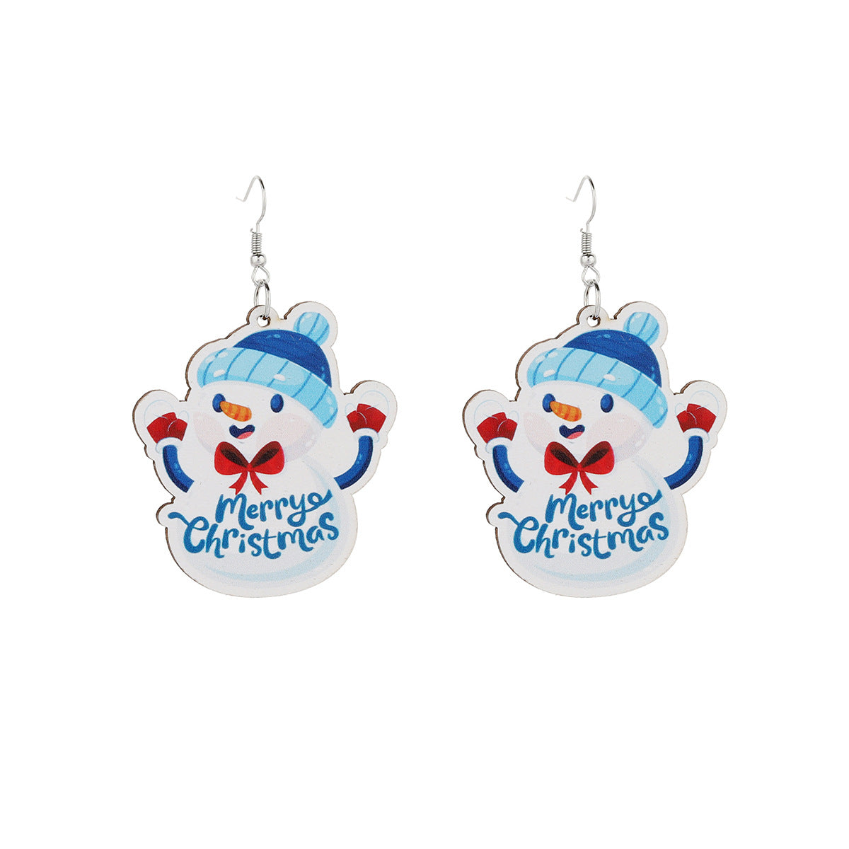 Cute Cartoon Acrylic Plate Christmas Holiday Earrings