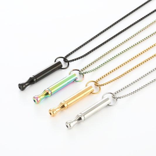 Meditation Breathing Decompression Small Waist Round Tube Necklaces