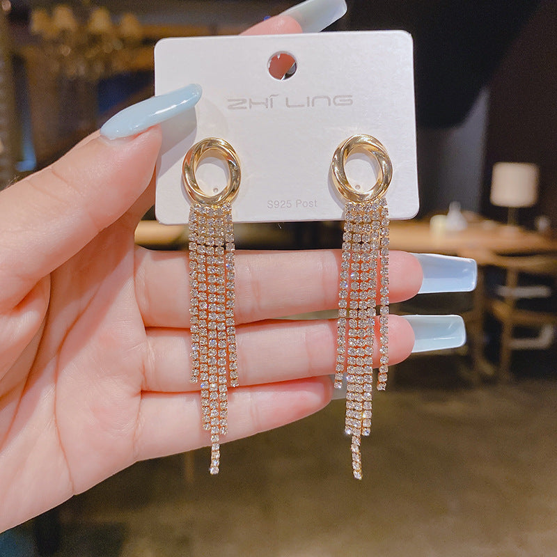 Long Fringe Temperament Fashionable Classy Personalized Earrings