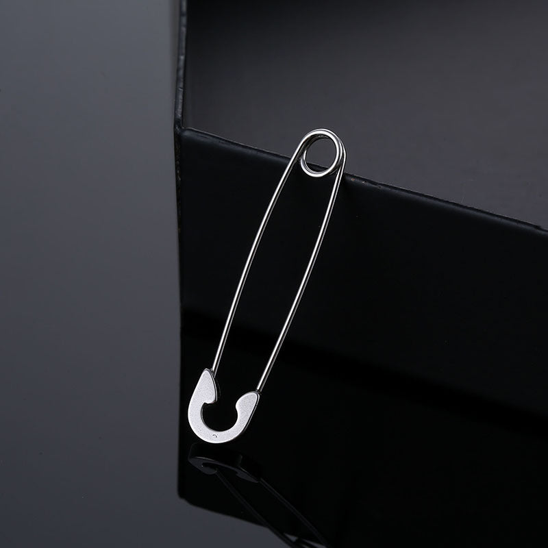 Stylish Simple Personality Stainless Steel Pin Clip Earrings