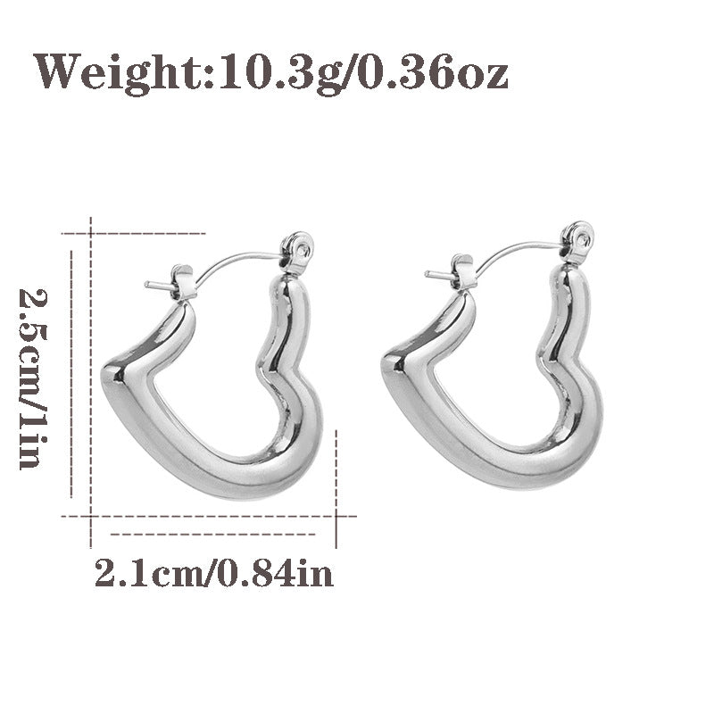 Women's Steel Love For Light Luxury Titanium Earrings