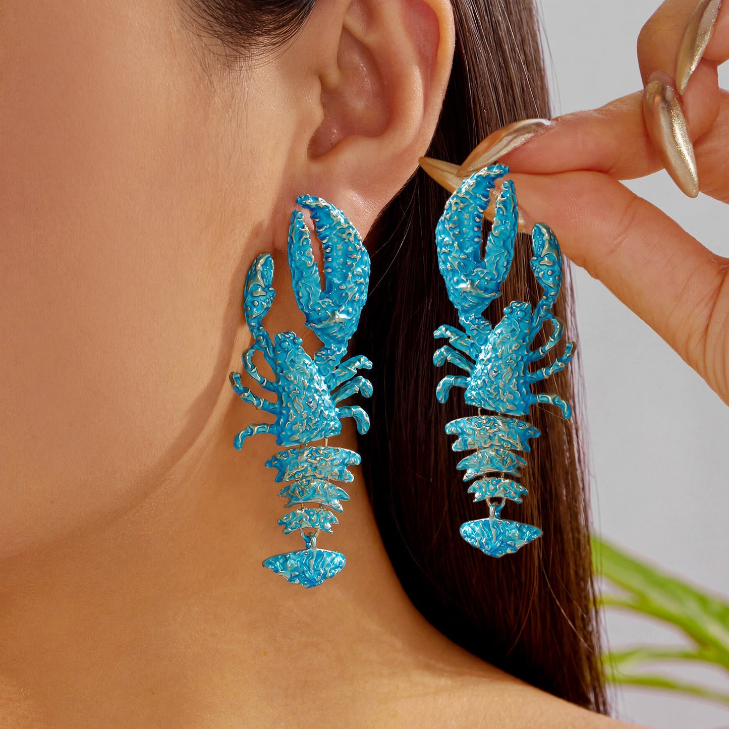 Exaggerated Lobster Personalized Trendy Ocean Vacation Earrings