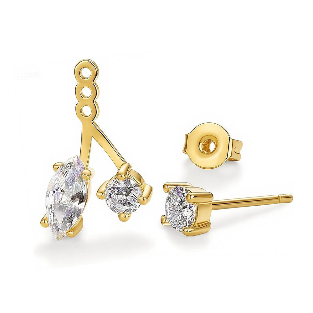 Sterling Sier Moissanite Simple Temperamental Exquisite Earrings