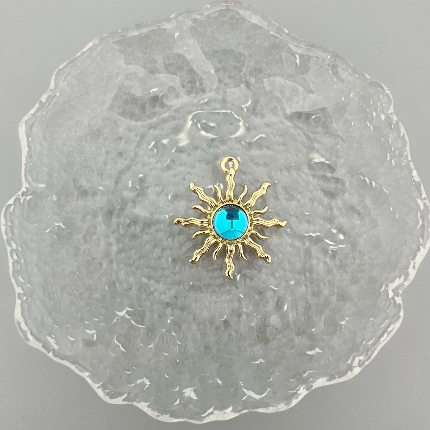 Alloy Baroque Water Transparent Series Gem Sunflower Necklaces