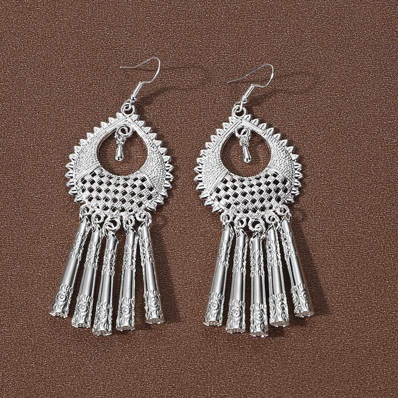 Sier Family Minority Ethnic Style Tourist Attractions Earrings