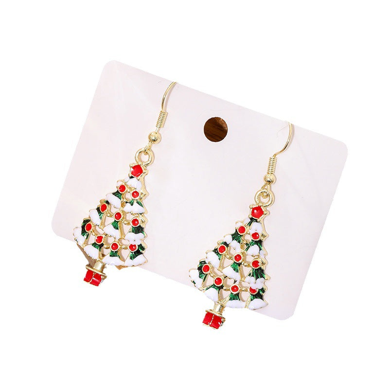 Christmas Santa Claus Snowflake Candy Cane Earrings